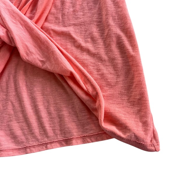 Fabletics Women's Med. Coral Flamingo Twist Switch Back Long Sleeve Tee Athletic - Picture 6 of 16